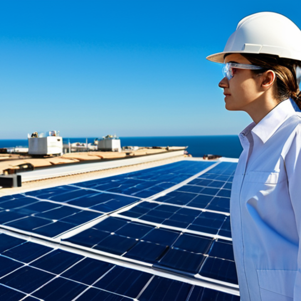 플로팅 도시와 인공지능의 접목 - **

"A professional female engineer, fully clothed in a modest work uniform with safety glasses, ins...