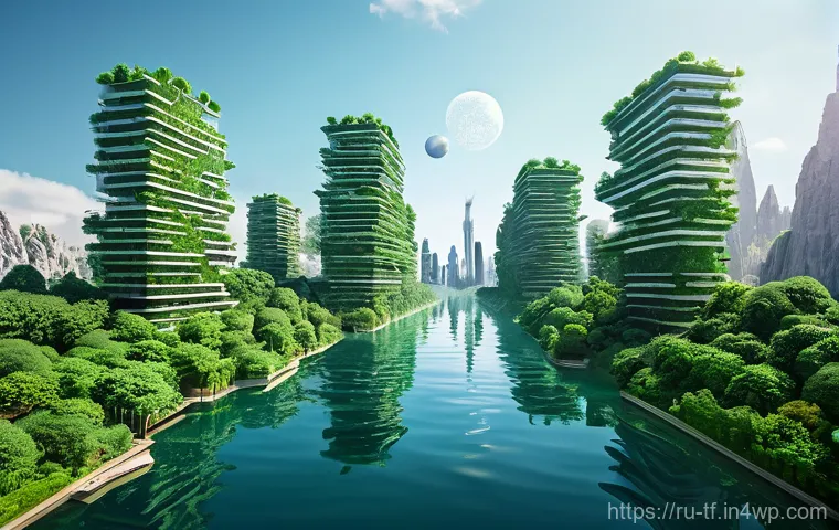 플로팅 도시의 자원 재사용 및 재활용 - Here are three detailed image generation prompts in English, adhering to all the specified guideline...