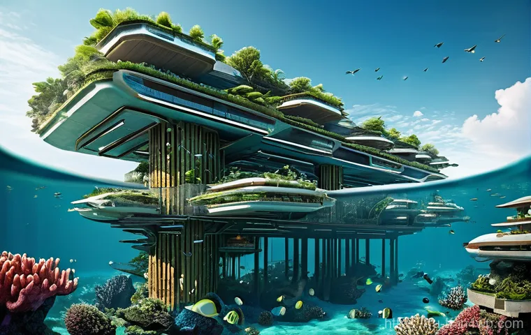 플로팅 도시의 재난 대비 및 복구 계획 - **Prompt 1: Engineering Marvels of a Floating City**
    "A photorealistic, wide-angle shot of the f...