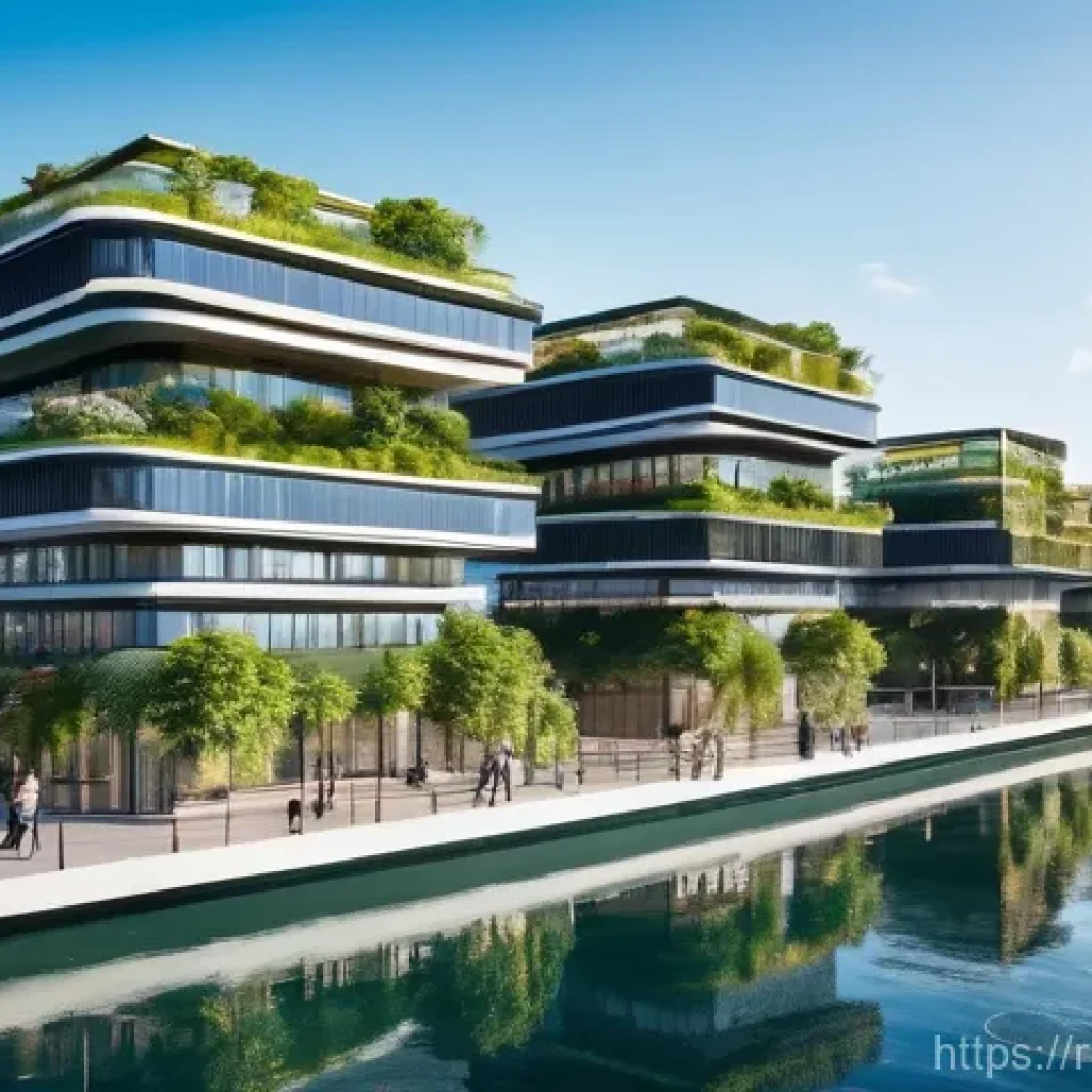 플로팅 도시의 생태계와 생물 다양성 - A breathtaking panoramic view of a futuristic floating city at sunrise, constructed from elegant, in...